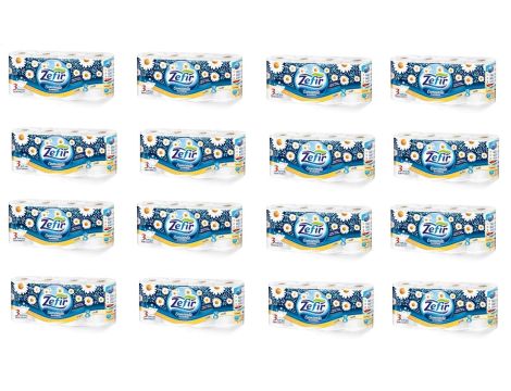 128 Rollen Toilettenpapier 157 Blatt, Klopapier, WC-Papier 3 lagig Kamille duftet